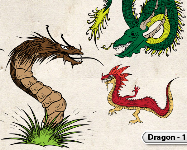 Dragon Vectors -Set-1