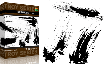 Vol.3 : Grunge Destroy Strokes Vectors