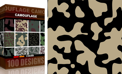  Vector Seamless Camouflage Pattern - 2 Color