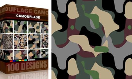  Vector Seamless Camouflage Pattern - 6 Color