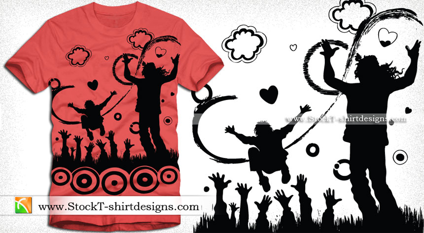 Dancing People Vector T-shirt Design