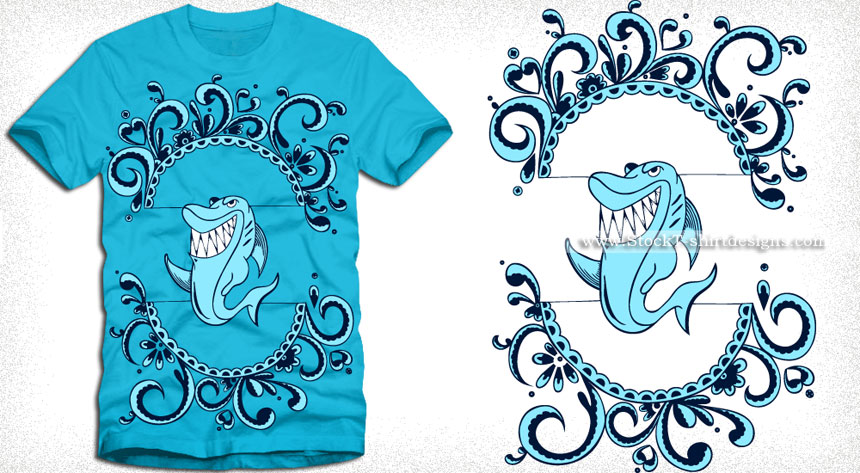 Shark T-shirt Design Vector