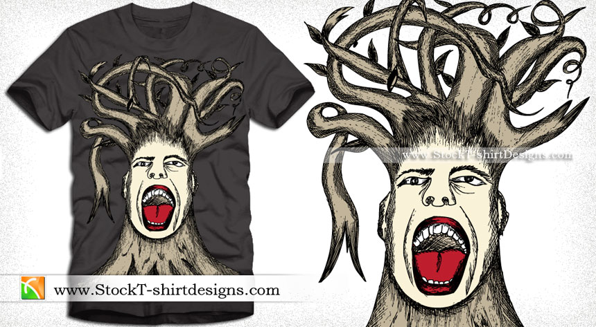 Tree Man Apparel Vector T-shirt Design