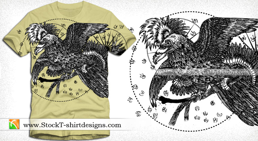 Tee Vector T-shirt Design with Bird