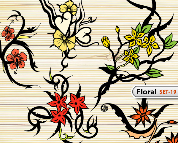Hand Drawn Floral -Set-19