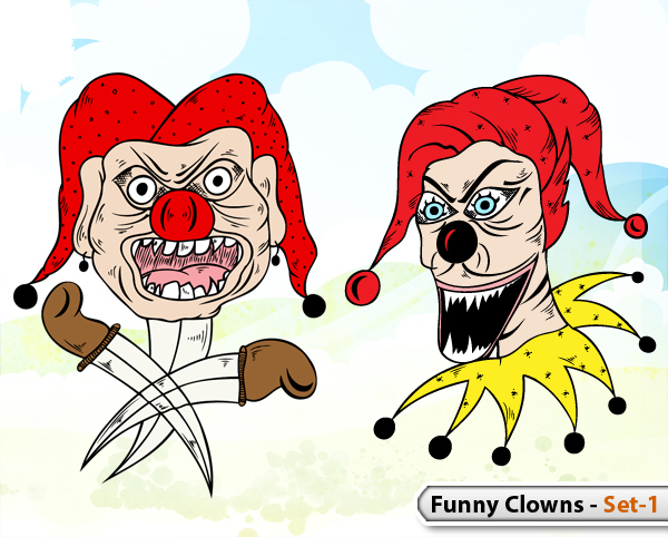 Funny Clowns -Set-1