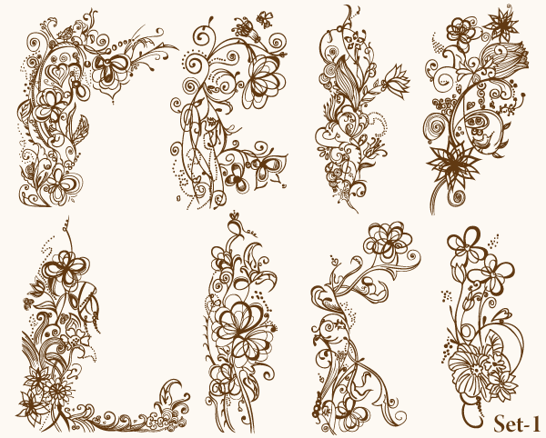 Floral Vector Illustrator Set-1