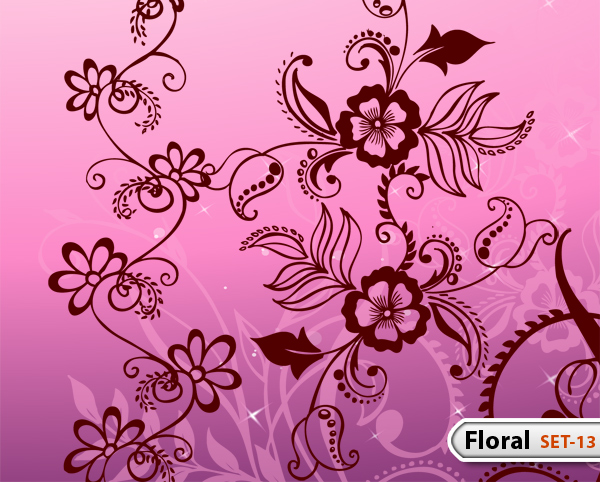 Hand Drawn Floral -Set-13