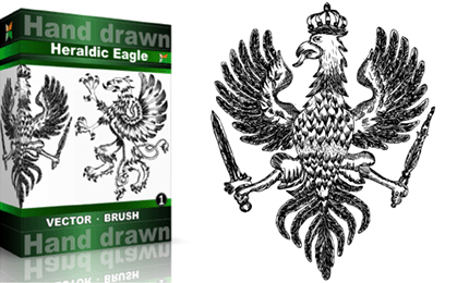 Heraldic Series : Hand Drawn Eagle