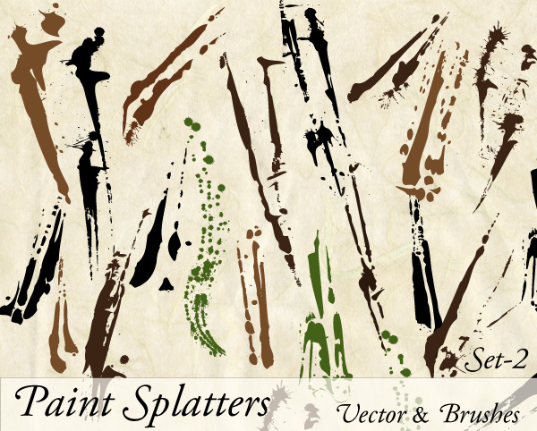 Paint Splatter Vector Illustrator Set-2