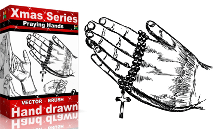 Xmas Series: Hand Drawn Praying Hands