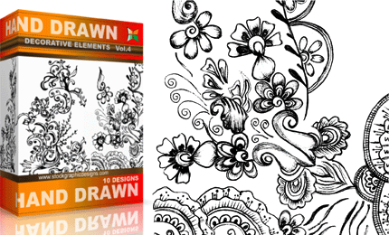 Vol.4 : Hand Drawn Sketchy Decorative Elements