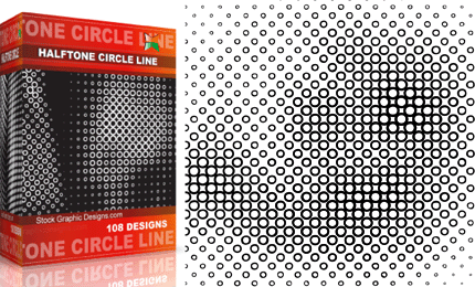 Halftone Circle Line Pack