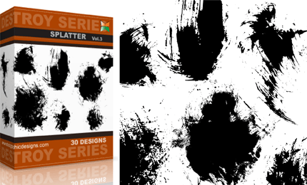 Vol.3 : Destroyed Paint Splatter Vectors