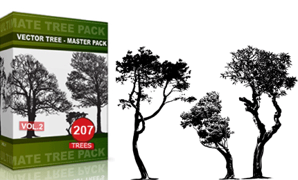Vol.2 : Tree Vector & Brush Pack