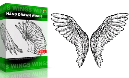 Hand Drawn Wings – Set.1 | Vol : 2