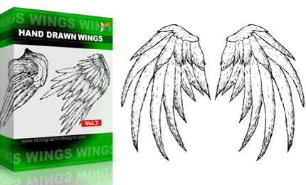 Hand Drawn Wings – Set.1 | Vol : 3