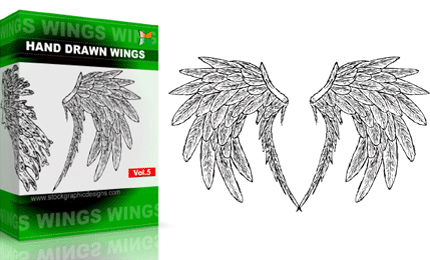 Hand Drawn Wings – Set.1 | Vol : 5