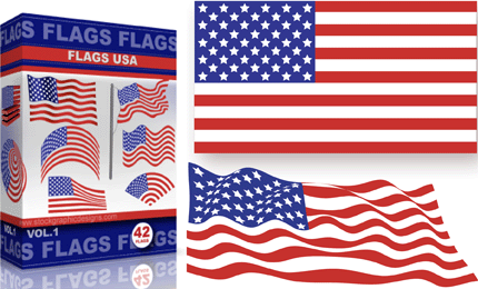 Vector USA Flags